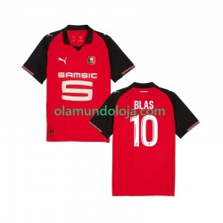 Camisola Stade Rennais Ludovic Blas 10 Homem Equipamento Primeiro 2025-2026 Manga Curta